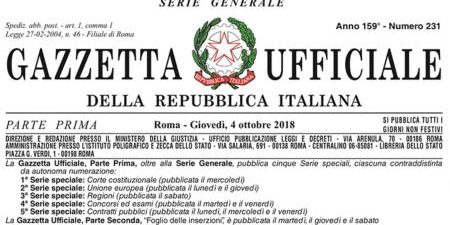 Gazzetta ufficiale: decreto legislativo 137 e 138