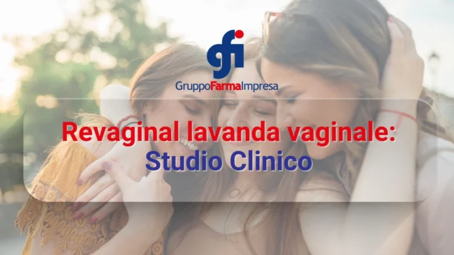 Confezione di Revaginal lavanda vaginale, dispositivo medico con acido ialuronico e acido lattico per idratazione della mucosa e mantenimento del pH vaginale.
